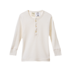 2PC LONG SLEEVE POINTELLE PYJAMAS | Natural-Extra Img - 1