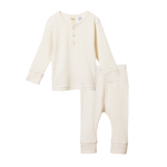 2PC LONG SLEEVE POINTELLE PYJAMAS | Natural-Web-front