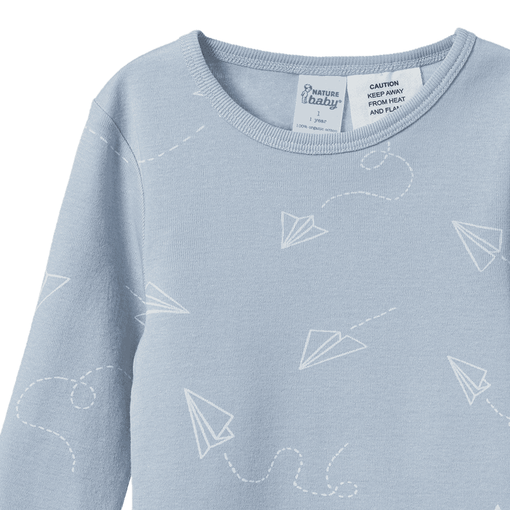 2PC LONG SLEEVE PYJAMAS | Paper Planes Print-Extra Img - 3