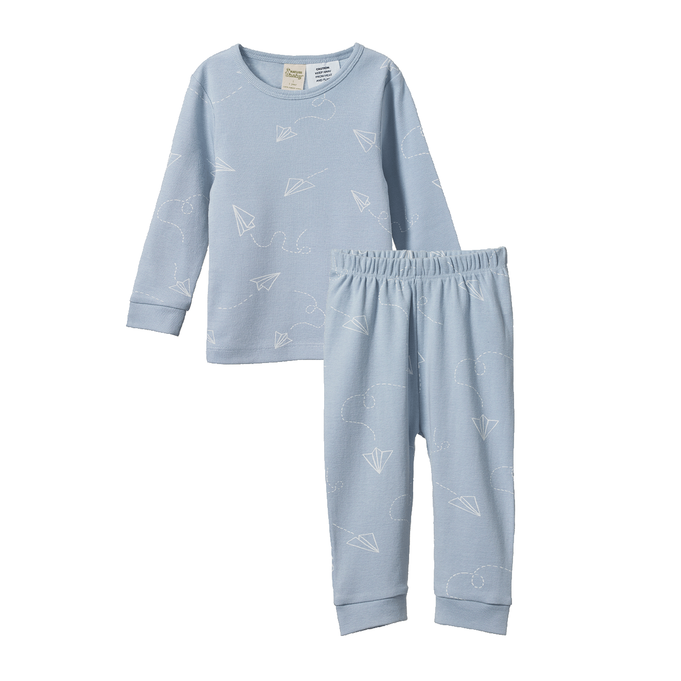 2PC LONG SLEEVE PYJAMAS | Paper Planes Print-Web-front