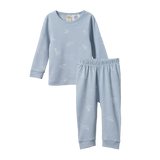2PC LONG SLEEVE PYJAMAS | Paper Planes Print-Web-front