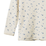 2PC LONG SLEEVE PYJAMA SET POINTELLE | Daisy Print-Extra Img - 1
