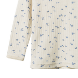 2PC LONG SLEEVE PYJAMA SET POINTELLE | Daisy Print-Extra Img - 1