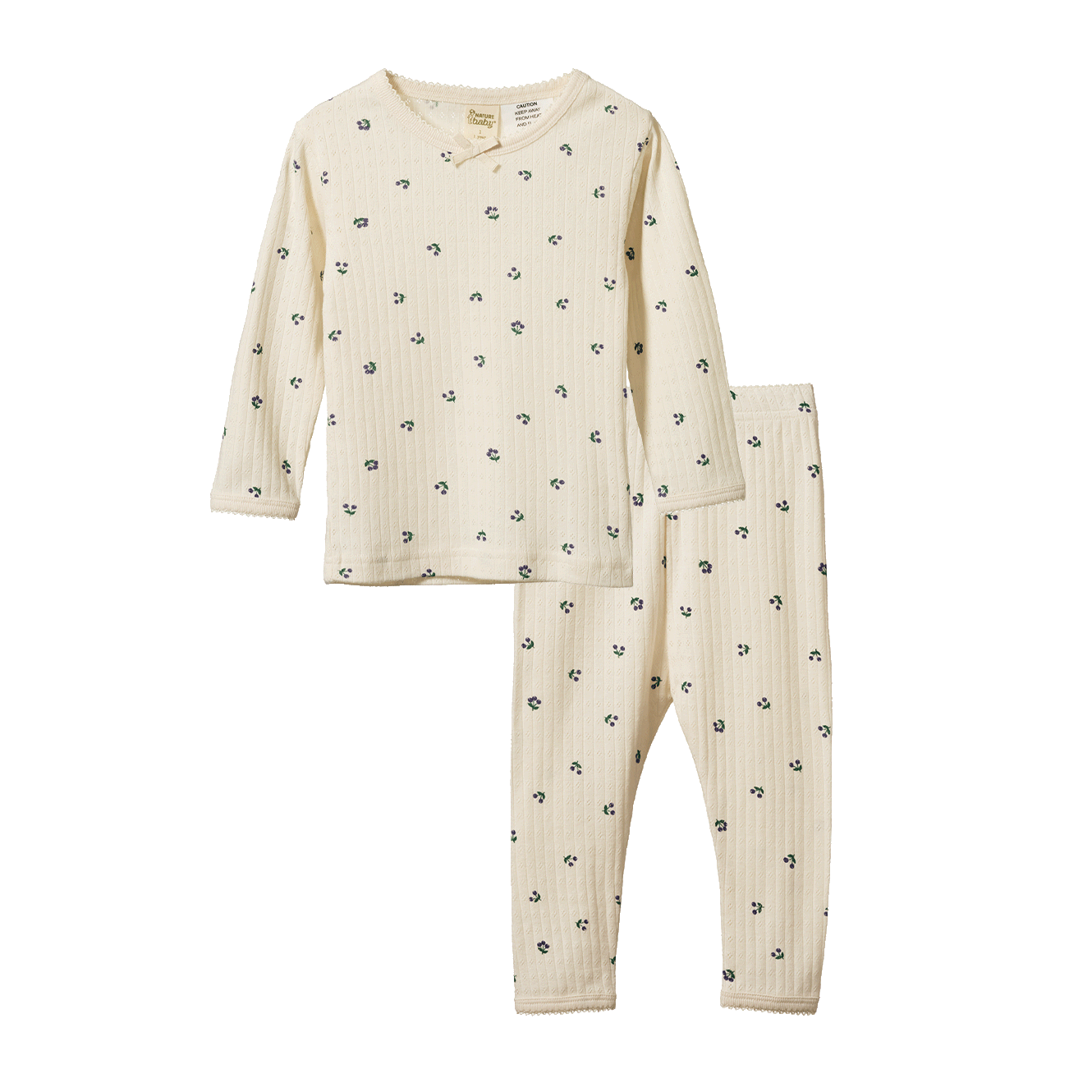 2PC LONG SLEEVE PYJAMA SET POINTELLE | Winter Berry Print-Web-front