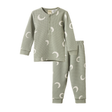 2Pc Long Sleeve Waffle Pyjamas - pj sets - Nature Baby