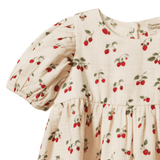 ALBERTINE DRESS MUSLIN | Strawberry Blush Print-Extra Img - 3