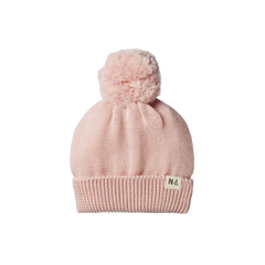 ALPINE POM POM BEANIE | Rose Dust-Web-front