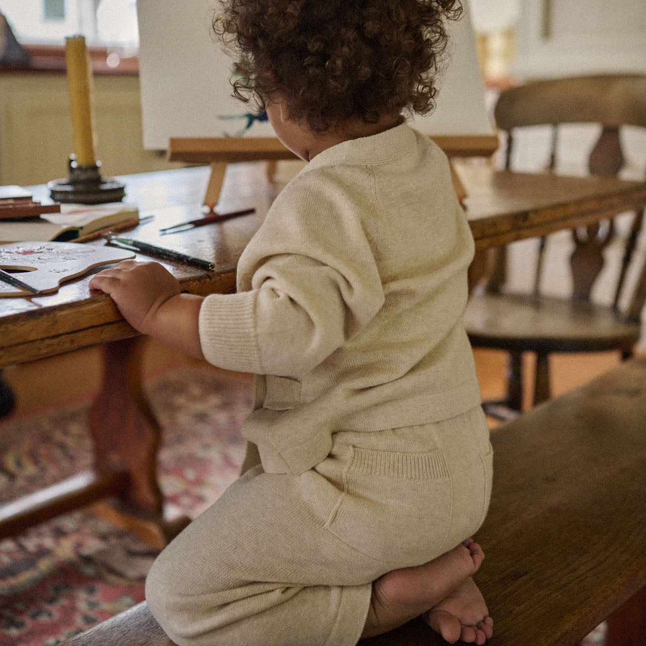 CECIL CARDIGAN | Oatmeal Marl-Extra Img - 1