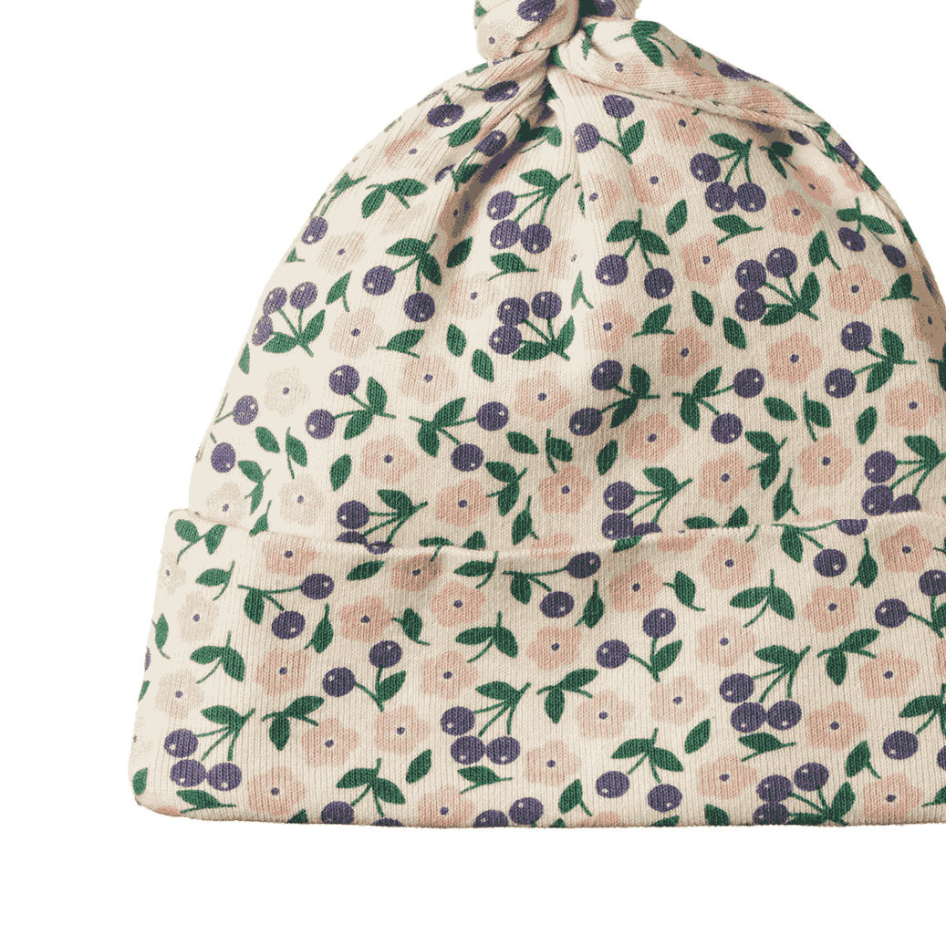COTTON KNOTTED BEANIE | Briarwood Print-Web-hover
