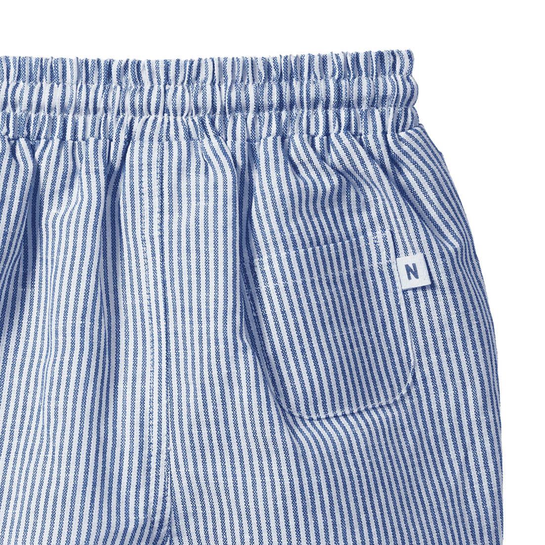 JAMES SHORTS LINEN | Blue Stripe-Extra Img - 4