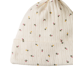 KNOTTED BEANIE POINTELLE | Aster Floral Print-Extra Img - 2