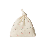 KNOTTED BEANIE POINTELLE | Posey Blossom Print-Web-front