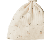 KNOTTED BEANIE POINTELLE | Posey Blossom Print-Web-hover
