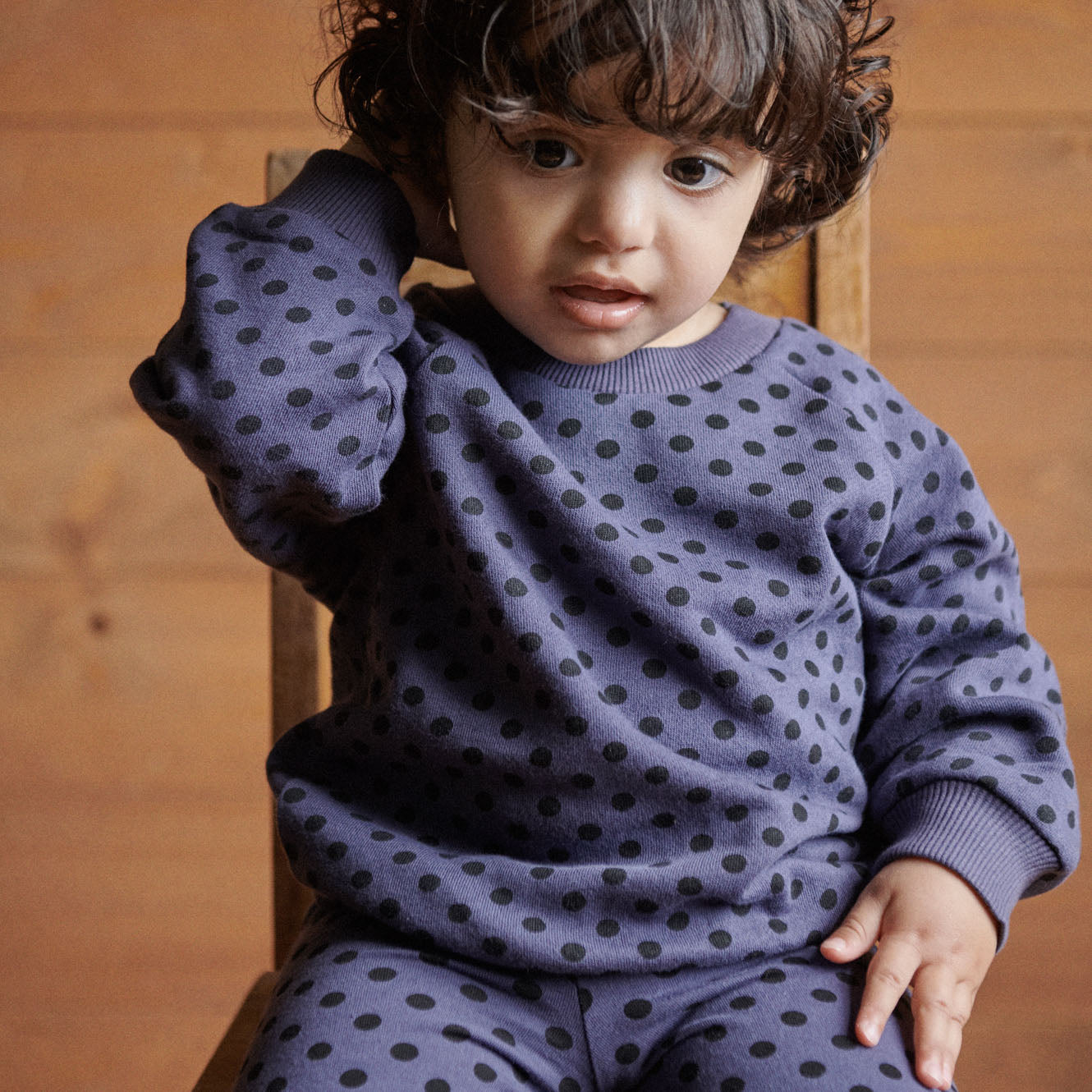 LEGGINGS | Violet Polka Dot Print-Web-hover