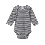 LONG SLEEVE BODYSUIT | Navy Stripe-Web-front
