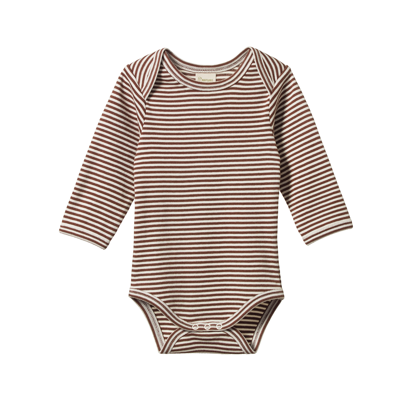 LONG SLEEVE BODYSUIT | Pinecone Stripe-Web-front