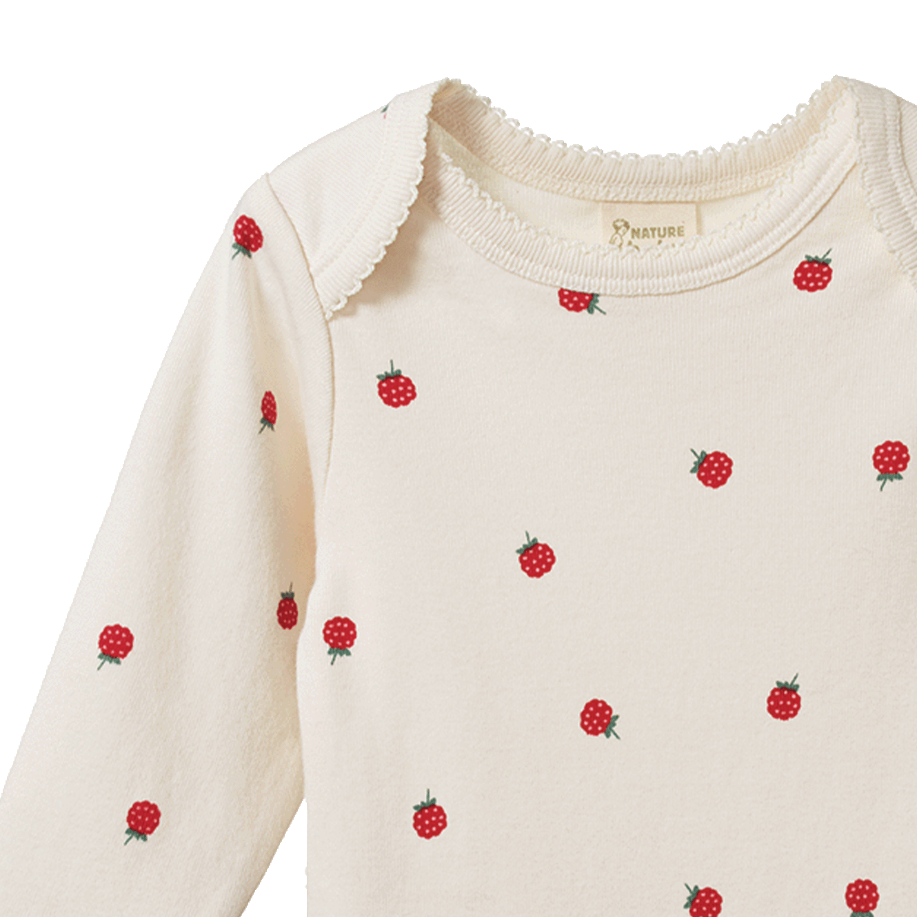 LONG SLEEVE BODYSUIT | Raspberry Print-Extra Img - 2