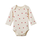 LONG SLEEVE BODYSUIT | Raspberry Print-Web-front