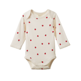 LONG SLEEVE BODYSUIT | Raspberry Print-Web-front