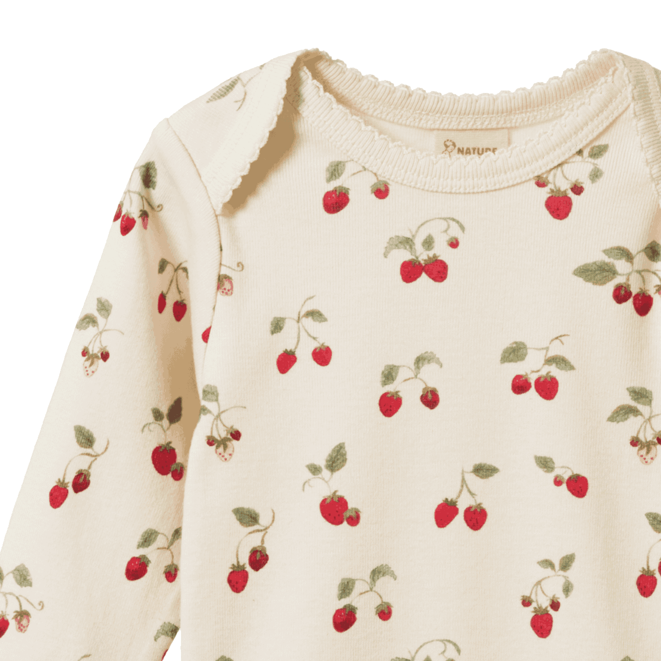 LONG SLEEVE BODYSUIT | Strawberry Blush Print-Extra Img - 1