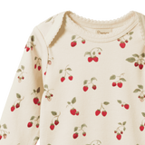 LONG SLEEVE BODYSUIT | Strawberry Blush Print-Extra Img - 1