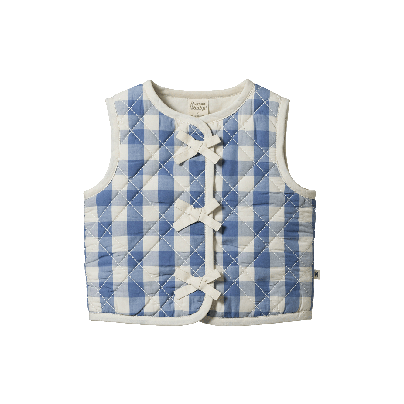 MARLO QUILTED VEST | Bluebelle Check-Web-front