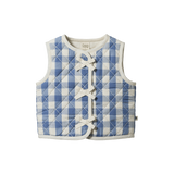 MARLO QUILTED VEST | Bluebelle Check-Web-front