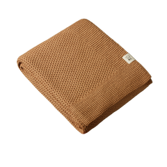MERINO KNIT BLANKET | Caramel-Web-front