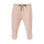 MERINO KNIT FOOTED ROMPERS | Rose Dust-Web-front