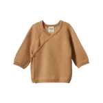 MERINO KNIT KIMONO JACKET | Caramel-Web-front