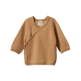 MERINO KNIT KIMONO JACKET | Caramel-Web-front