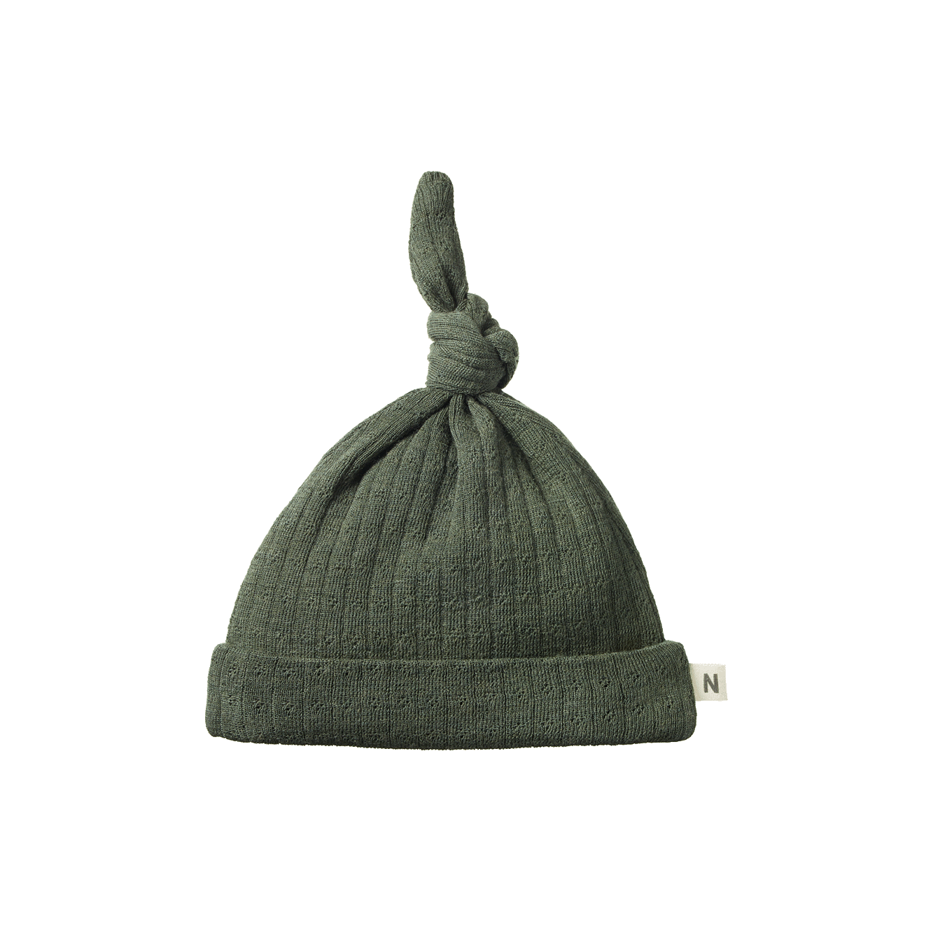 MER ESS KNOTTED BEANIE POINTELLE | Thyme-Web-front