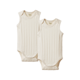 2 Pack Derby Bodysuit Singlet - singlet bodysuits - Nature Baby