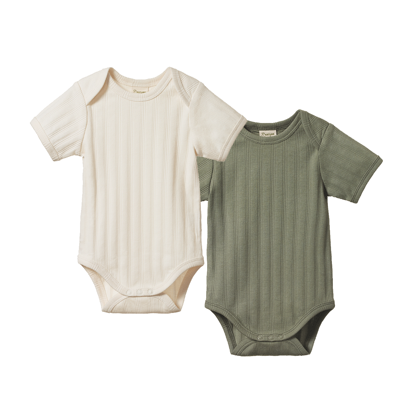 2 Pack Derby Bodysuit Short Sleeve - short sleeve bodysuits - Nature Baby