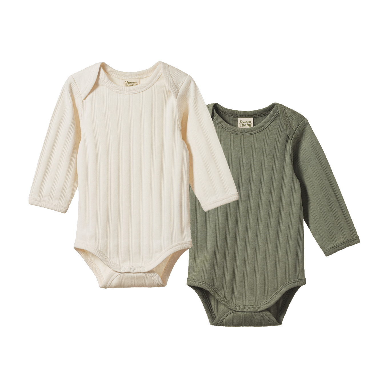 2 Pack Derby Bodysuit Long Sleeve - long sleeve bodysuits - Nature Baby