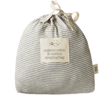 ORGANIC COTTON & MERINO SLEEPING BAG | Grey Marl Stripe-Web-hover