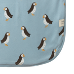ORGANIC COTTON & MERINO SLEEPING BAG | Puffin Print-Extra Img - 1