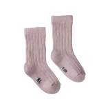 ORGANIC COTTON RIB SOCKS | Lilac-Web-front