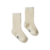 ORGANIC COTTON RIB SOCKS | Natural-Web-front