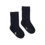 ORGANIC COTTON RIB SOCKS | Navy-Web-front