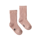 ORGANIC COTTON RIB SOCKS | Rose Bud-Web-front