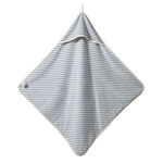 ORG COTTON HOODED TOWEL | Powder Blue Sailor Stripe-Extra Img - 2