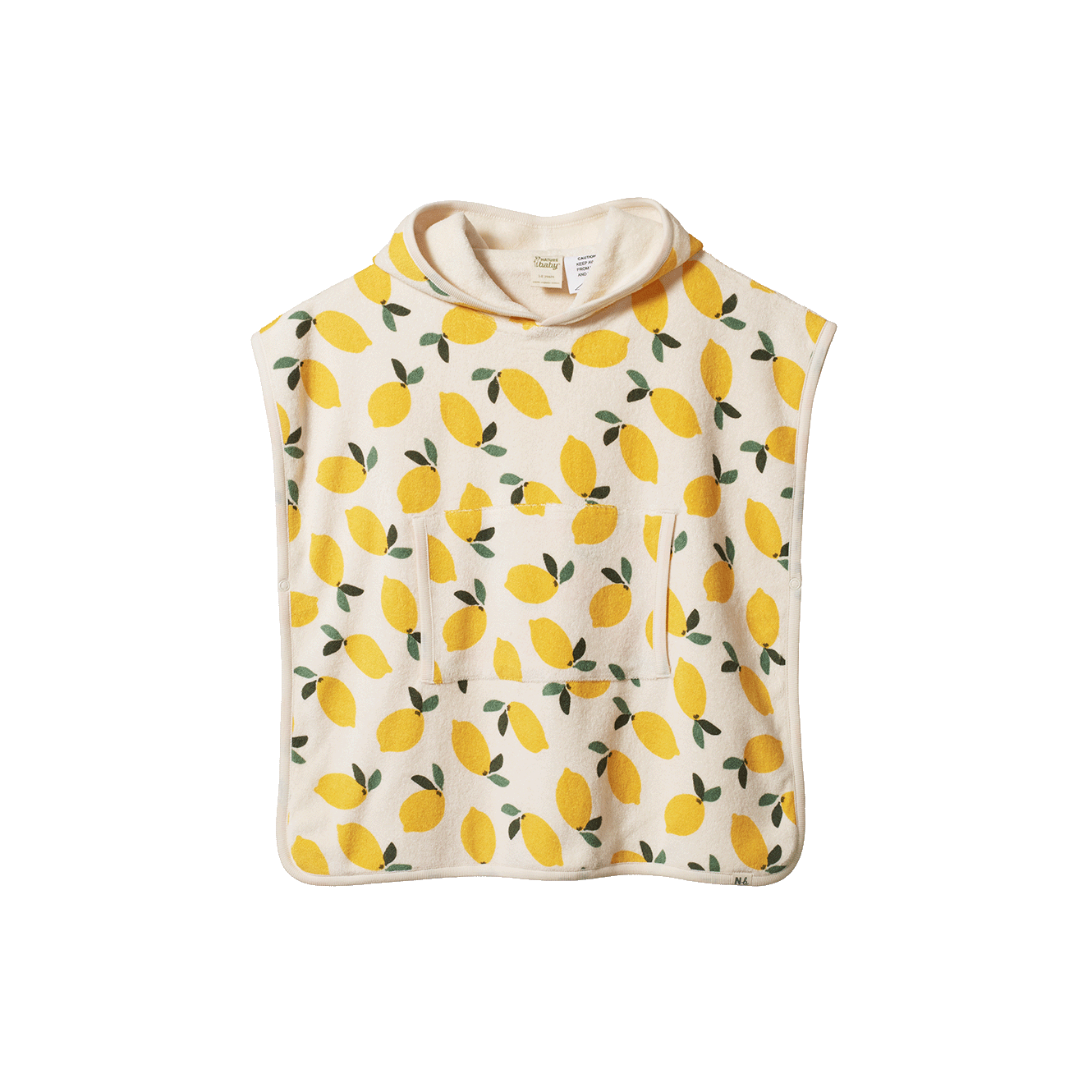 PONCHO TOWEL | Lemon Print Terry-Web-front