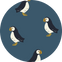 Puffin_Teal_Print_AW25_Swatch - Nature Baby
