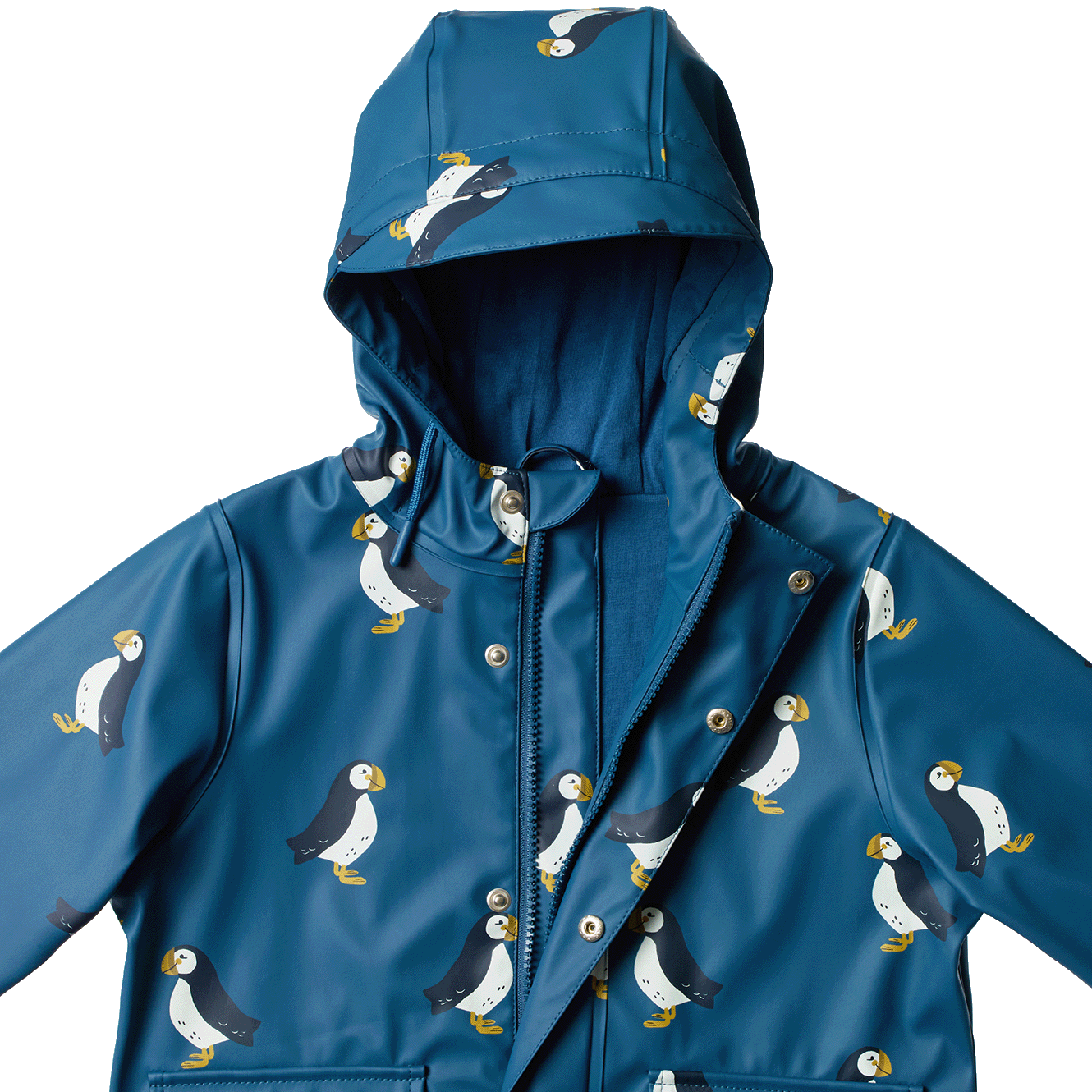 RAINCOAT | Puffin Teal Print-Extra Img - 3