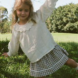 RUFFLE CAMERON BLOUSE | Natural Crinkle-Extra Img - 2