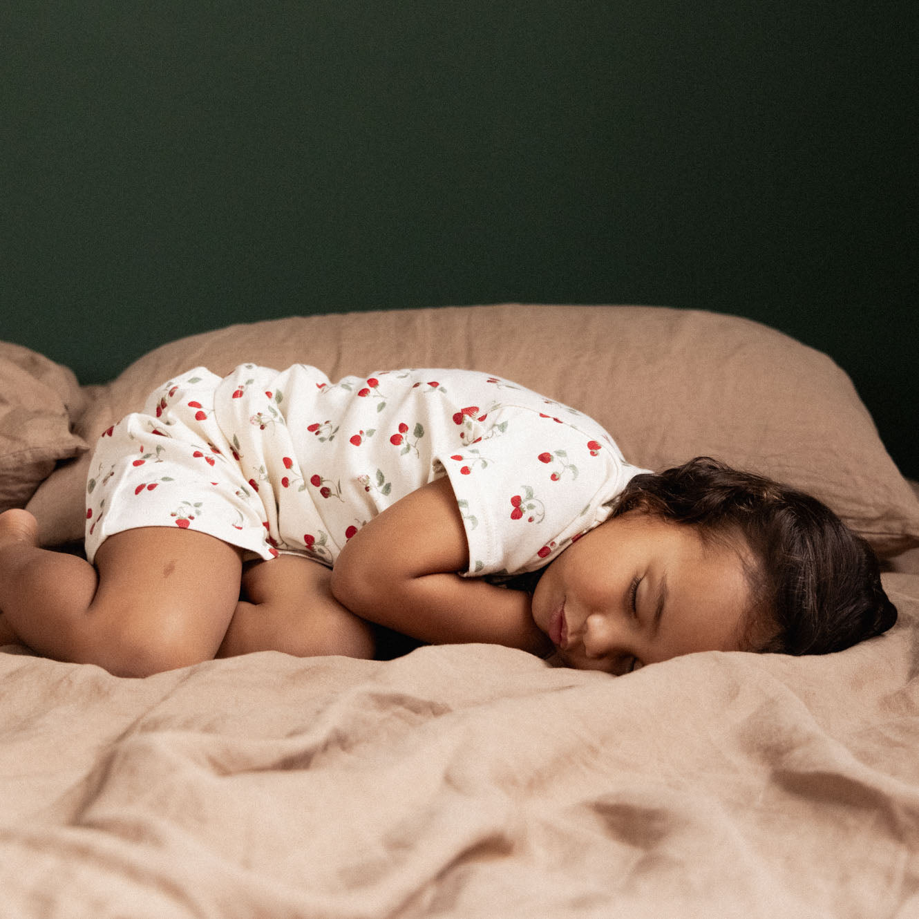 SHORTIE PYJAMA SET | Strawberry Blush Print-Web-hover