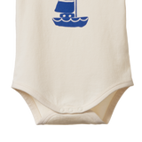 STRETCH JERSEY S/S BODYSUIT | Sail Boat Print-Extra Img - 4