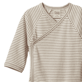 L/S KIMONO BODYSUIT | Mushroom Pinstripe-Extra Img - 3