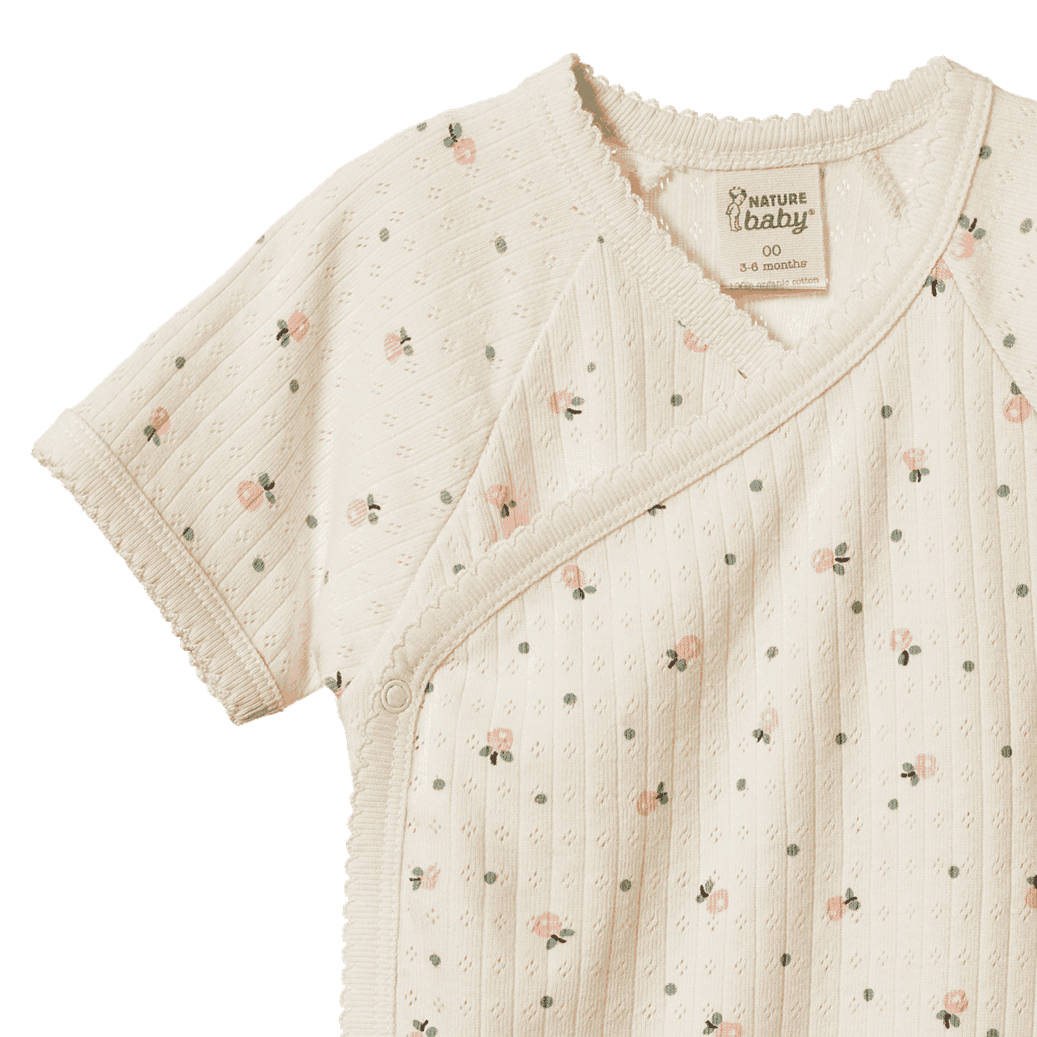 S/S KIMONO BODYSUIT POINTELLE | Posey Blossom Print-Web-hover